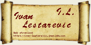 Ivan Leštarević vizit kartica